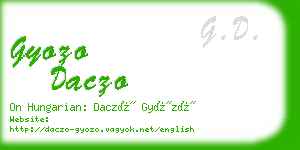 gyozo daczo business card